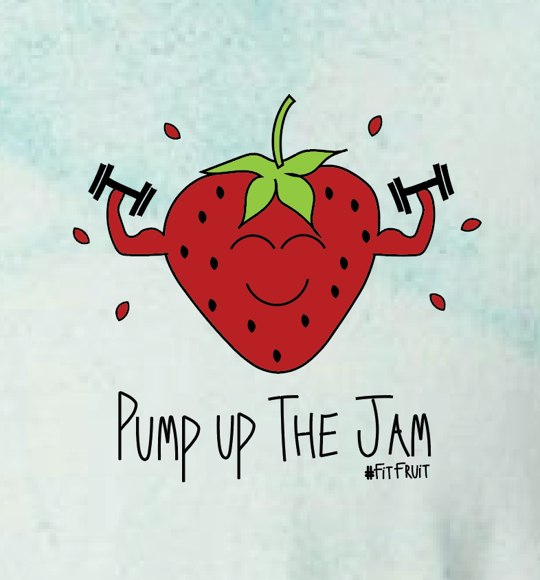 Pump Up the Jam Strawberry Tee